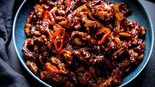 The Crispiest Tastiest Crispy Chilli Beef EVER [upl. by Jabin]