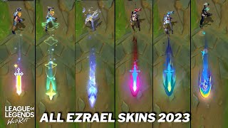 All Ezreal Skins 2023 Comparison Wildrift [upl. by Hekking]