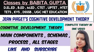 Cognitive Development Theory of JEAN PIAGET Most Imp for all Teaching Exams ugcnet cdp ctet [upl. by Arakat]