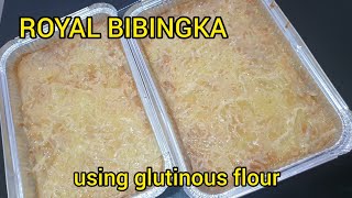 ROYAL BIBINGKA using GLUTINOUS FLOUR  Glutinous Flour Recipe  Recel Creates [upl. by Brandie]