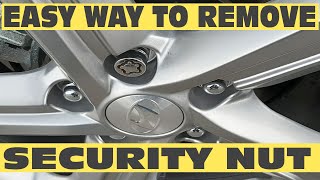 HOW TO REMOVE A SECURITY LUG NUT WITHOUT KEY BY YOURSELF  EASY HANDMADE [upl. by Virginia]