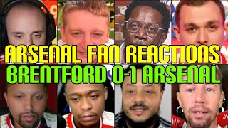 ARSENAL FANS REACTION TO BRENTFORD 01 ARSENAL  FANS CHANNEL [upl. by Samp]