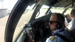 Cockpit View InterSky ATR72600 StartUp and TakeOff in Friedrichshafen FDHEDNY [upl. by Hoj]