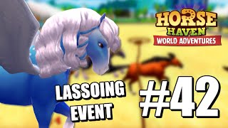 HORSE LASSOING EVENT  LASSO EVENT 42  Horse Haven World Adventures Lets Play [upl. by Anelim]