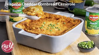 Jalapeño Cheddar Cornbread Casserole Recipe [upl. by Zaria]