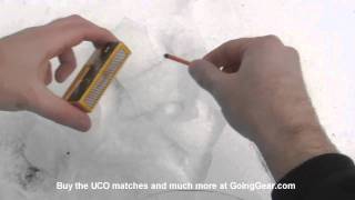 UCO Stormproof Matches Tested in Snow Dirt amp Water [upl. by Solahcin]