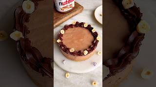 Hey Nutella lovers get ready for an absolutely mindblowing nobake Nutella cheesecake experience [upl. by Ayekal412]