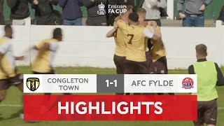 Late Fylde Freekick Seals Replay  Congleton Town 11 AFC Fylde  Emirates FA Cup 202223 [upl. by Drofnelg]