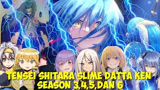 seluruh alur cerita kelanjutan anime tensei shitara slime datta ken season 345 dan 6 [upl. by Aihpled371]