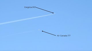 Air Canada  777 and Cargolux  747 [upl. by Nonnahc]