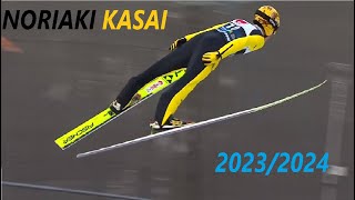 Noriaki Kasai w Pucharze Świata 20232024  20232024シーズンの葛西紀明 [upl. by Aminta322]