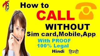 How to make FREE call without sim card  app100 working 2016 [upl. by Adnarem]