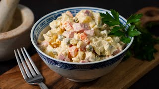 Como hacer una ENSALADA RUSA Original  RUSSIAN SALAD ✅ [upl. by Akeim]