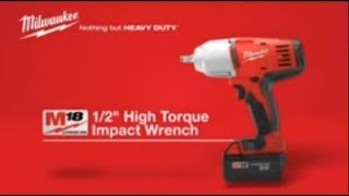 Milwaukee M18 Cordless Impact Wrench wFriction Ring  Tool Only 12in Model 266320 [upl. by Nura325]