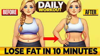 Full Body Workout in 10 Minutes  Lose Belly Fat amp Love Handles at Home [upl. by Aketahs333]