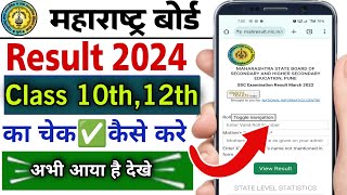 Maharashtra Board Class 10th 12th Ka Result Kaise Dekhe 2024  How to Check HSC amp SSC Result MSBSHSE [upl. by Naneek]