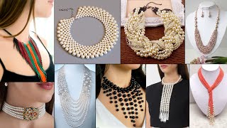 10 Handmade Necklace Ideas DIY beautiful Pearl Jewelry [upl. by Sivad]