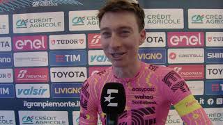 Neilson Powless  Interview at the finish  Gran Piemonte 2024 [upl. by Laurens]