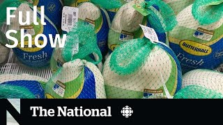 CBC News The National  Thanksgiving inflation Ozempic concerns US political chaos [upl. by Eydie]