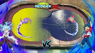 Guilty Longinus VS Ultimate Valkyrie in the Tetra Stadium  Beyblade Burst Dynamite Battle [upl. by Apur70]