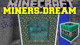 Minecraft MINERS DREAM DIMENSION WITH TONS OF ORES ITEMS amp MORE Mod Showcase [upl. by Aynos749]