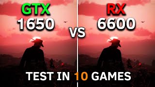 GTX 1650 vs RX 6600  Test In 10 Games at 1080p  How Big is The Difference [upl. by Inhsor]