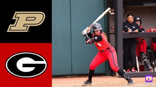 Georgia Softball Highlights vs Purdue  2024 College Softball Highlights  21024 [upl. by Ahsekram627]