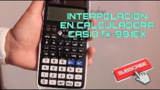 Interpolación en calculadora casio fx 991EX [upl. by Aldred]