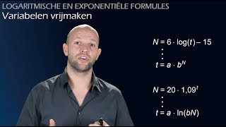 Variabele vrijmaken bij formules met exponenten en logaritmen vwo A  WiskundeAcademie [upl. by Eintirb]