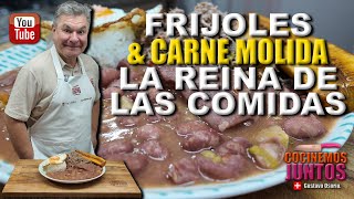 Como hacer unos FRIJOLES con CARNE EN POLVO [upl. by Patrich]