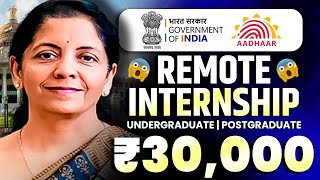 Aadhar UIDAI Internship 2024  Govt Internship 2024  Free Internship for Students  Part Time Work [upl. by Ynos834]