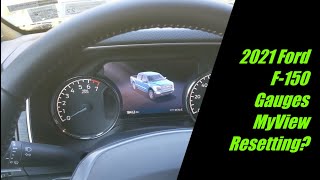 2021 Ford F150 Guages MyView Resetting [upl. by Yrtua]