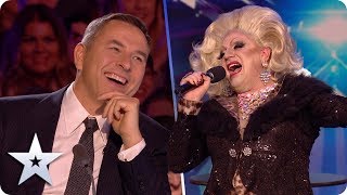 FABULOUSLY FUNNY Myra Dubois has Judges CRYING with LAUGHTER  Auditions  BGT 2020 [upl. by Tlihcox]