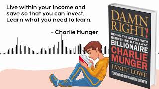 Audiobook Damn Right Behind the Scenes with Berkshire Hathaway Billionaire Charlie Munger [upl. by Noinatrad]