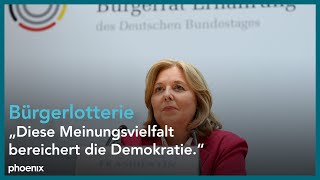 Bürgerlotterie Statement von Bundestagspräsidentin Bärbel Bas am 210723 [upl. by Annel]