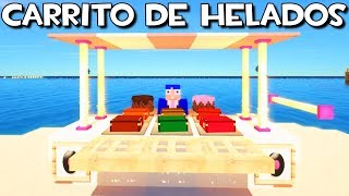 COMO HACER UN CARRITO DE HELADOS EN MINECRAFT🍨TUTORIAL FÁCIL [upl. by Annat]