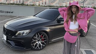 КРАСАВИЦА НА С63 AMG ЖЕСТКИЙ ДРИФТ ПО МОСКВЕ [upl. by Ennagrom]