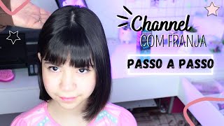 COMO CORTAR CHANEL COM FRANJA PASSO A PASSO FÁCIL  DICAS DA PAULA [upl. by Mathew]