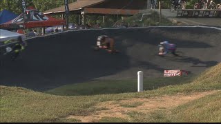 Hundreds of BMX riders go for the gold at Burdette Park [upl. by Anwadal]