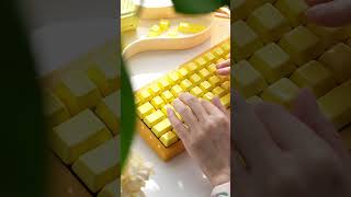 Feel the Burst of Energy as the Yellow Ceramic Keycaps Catch the Light and Brighten Up Your Typing [upl. by Scurlock961]