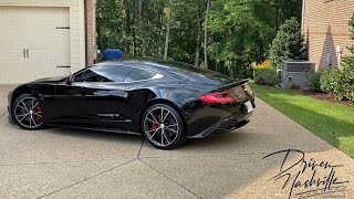 1st Week Aston Martin Vanquish Review 🤔 Our Favorite Super Grand Touring Exotic ⚪️🔴⚫️ [upl. by Adnot]