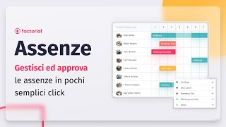 Gestione Ferie e Permessi gestisci ed approva le assenze in pochi semplici click con Factorial HR [upl. by Eiduam]