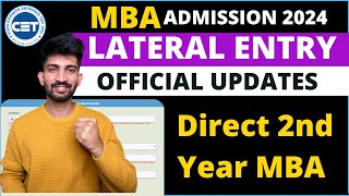 MBA Second Year Lateral Entry Admission Updates 2024  Direct 2nd Year MBA Admission Process 2024 [upl. by Wilkins]