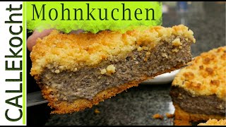 Saftiger Streusel  Mohnkuchen selber backen  Das Rezept [upl. by Bruckner]