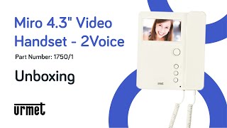 Urmet Miro 43quot Video Handset Unboxing [upl. by Uos]