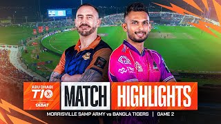 2024 Abu Dhabi T10 I Match 2 Highlights Morrisville Samp Army vs Bangla Tigers  Season 8 [upl. by Derby848]