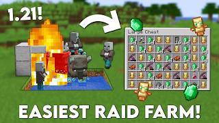 Minecraft EASY RAID FARM 121 Tutorial Simple  Easy Minecraft Farm ❤ [upl. by Glad]