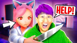 LANKYBOXS EVIL GIRLFRIEND ATTACKED US AI YANDERE GIRLFRIEND SIMULATOR [upl. by Annoel33]