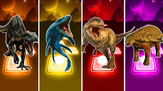 JurassicWorld🦖The Indoraptor 🆚The Mosasaurus 🆚The Gigantosaurus🆚The Nodosaurus  CoffinDance Song🎶 [upl. by Compton]