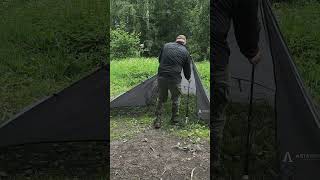 Trekking poles tent set up tentsetup tent camping trekkingpoles [upl. by Euqimod53]